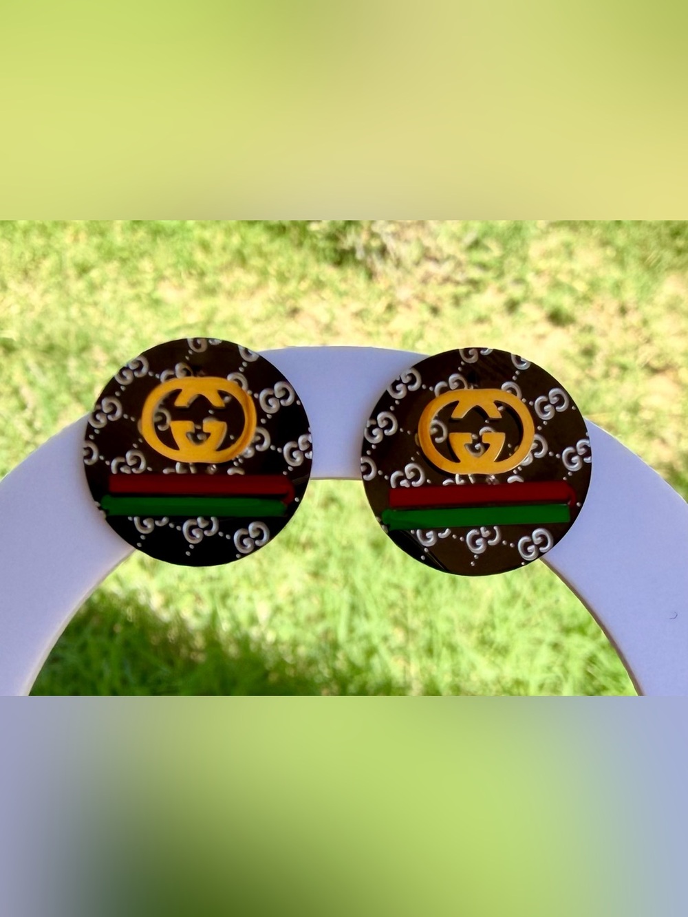 Button Letter Styled Earrings